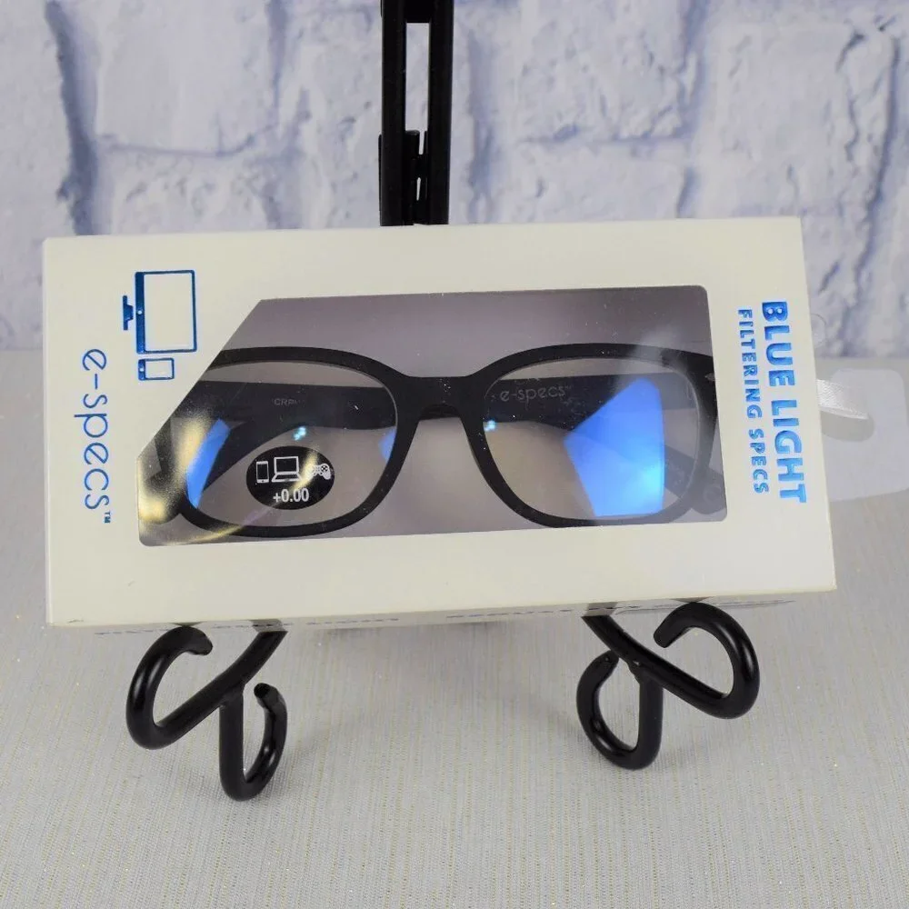 e-Specs Blue Light Filtering Specs Glasses Black